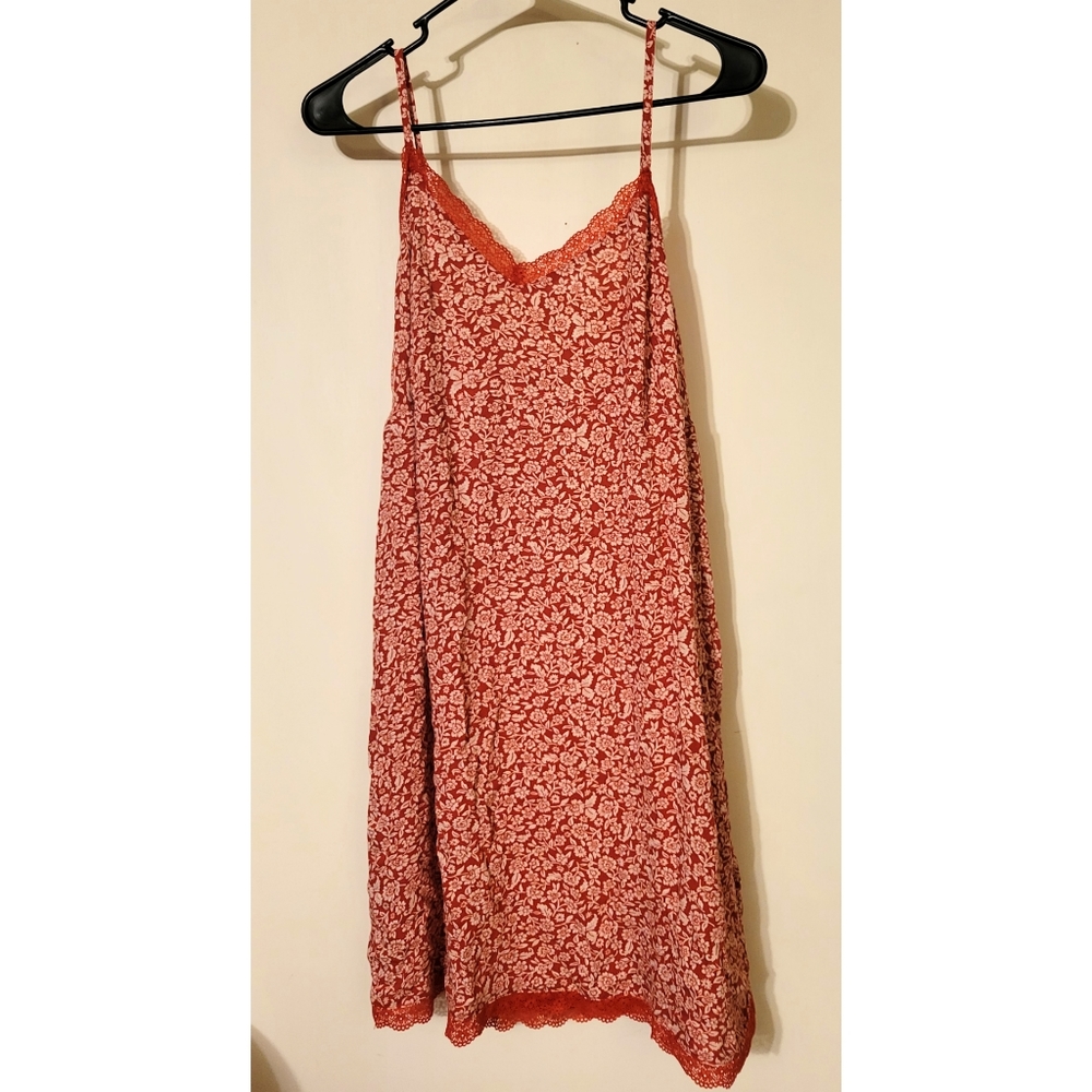 American Eagle red slip dress